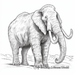 Realistic Woolly Mammoth Coloring Pages 3