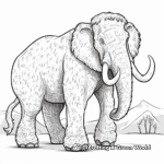 Realistic Woolly Mammoth Coloring Pages 4