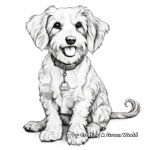 Realistic Yorkie Dog Coloring Pages 3