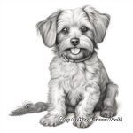 Realistic Yorkie Dog Coloring Pages 4