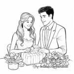 Realistically Detailed Wedding Present Coloring Pages 1