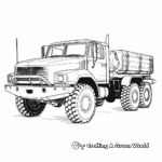 Recovery Vehicle Army Truck Coloring Pages 1