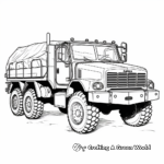 Recovery Vehicle Army Truck Coloring Pages 2