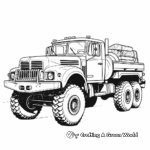 Recovery Vehicle Army Truck Coloring Pages 3