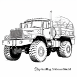 Recovery Vehicle Army Truck Coloring Pages 4
