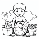 Recycling themed Earth Day Coloring Pages 2