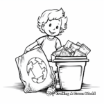 Recycling themed Earth Day Coloring Pages 3