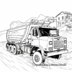 Recycling Truck at the Dump Site Coloring Pages 1