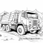 Recycling Truck at the Dump Site Coloring Pages 3