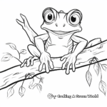 Red-Eyed Tree Frog Coloring Pages for Kids 4