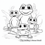 Red Eyed Tree Frog Family Coloring Page 2