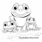 Red Eyed Tree Frog Family Coloring Page 4