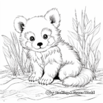 Red Panda and Bamboo Forest Coloring Pages 3