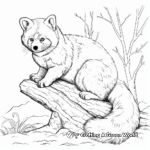Red Panda in Its Natural Habitat Coloring Pages 3