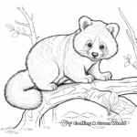 Red Panda in Its Natural Habitat Coloring Pages 4