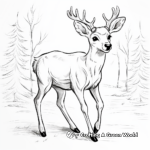 Reindeer-Themed Christmas Card Coloring Pages 1