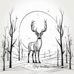 Reindeer-Themed Christmas Card Coloring Pages 2