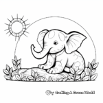 Relaxation: Elephant Zen Doodle Coloring Pages 3