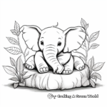 Relaxation: Elephant Zen Doodle Coloring Pages 4