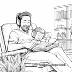 Relaxed Dad Enjoying Music Coloring Pages 4