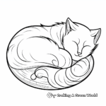 Relaxed Sleeping Cat Coloring Page 3