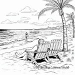Relaxing Beach Scene Adult Coloring Pages 1