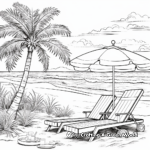 Relaxing Beach Scene Adult Coloring Pages 2