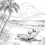 Relaxing Beach Scene Adult Coloring Pages 4