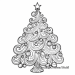 Relaxing Hot Cocao by the Christmas Tree Coloring Pages 1