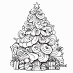 Relaxing Hot Cocao by the Christmas Tree Coloring Pages 2