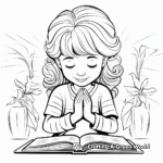 Relaxing Prayer Themed Coloring Pages 1