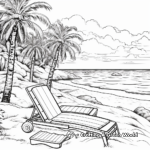 Relaxing Seashore Scenery Coloring Pages 1