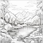 Relaxing Wilderness Scenes Coloring Pages 3