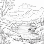 Relaxing Wilderness Scenes Coloring Pages 4