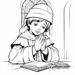 Religious Pilgrim Coloring Pages: Focus on Prayer and Faith 1