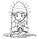 Religious Pilgrim Coloring Pages: Focus on Prayer and Faith 2