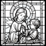 Religious Stained Glass Coloring Pages 1