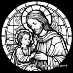 Religious Stained Glass Coloring Pages 3