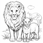 Religious Symbolism: Lion and the Lamb Coloring Pages 1