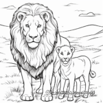 Religious Symbolism: Lion and the Lamb Coloring Pages 2