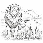 Religious Symbolism: Lion and the Lamb Coloring Pages 4