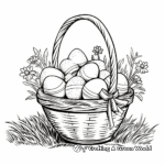 Remarkable Easter Basket in Grass Coloring Pages 2