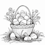 Remarkable Easter Basket in Grass Coloring Pages 3