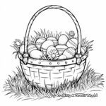 Remarkable Easter Basket in Grass Coloring Pages 4