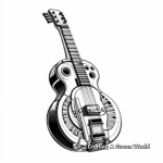 Resonator Guitar Coloring Pages for Blues Fans 3