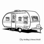 Retro Airstream Camper Coloring Pages 1