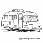 Retro Airstream Camper Coloring Pages 3