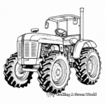 Retro Industrial Tractor Coloring Pages 2
