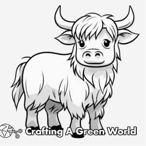 Highland Cow Coloring Pages - Free &amp; Printable!