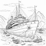 Riveting Iceberg Collision Titanic Coloring Pages 2